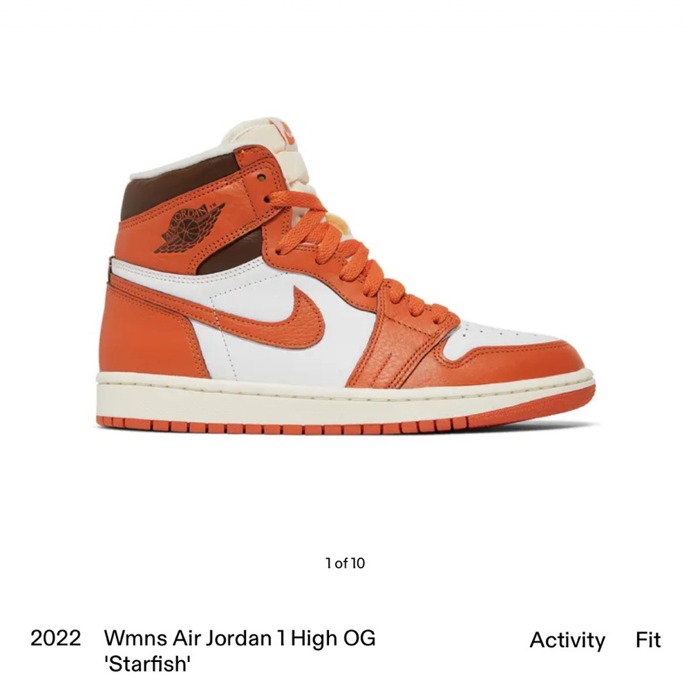 Nike Air Jordan 1 Retro High OG Starfish Orange and Brown